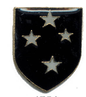 pin 4754 Blue Shield w/ 4 White Stars